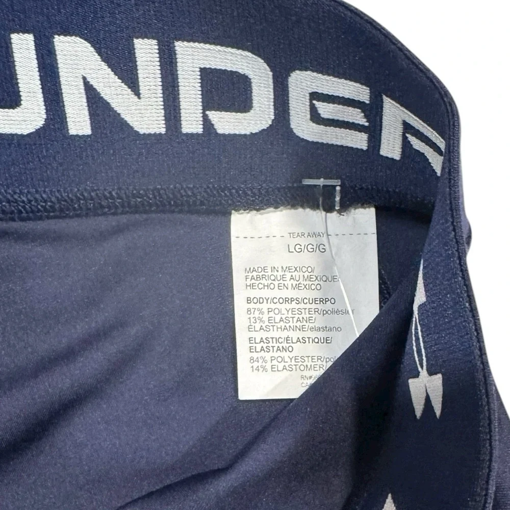 UNDER ARMOUR Compression Mid Rise Shorty Navy Blue Activewer Short NWT Large